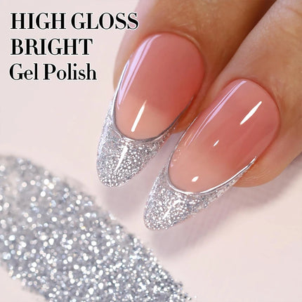 1-4pcs 10ml 4 Colors Golden Silver Glitter Gel Nail Polish Set UV LED Soak off Gel Varnish Shiny Nail Art For Salon Home Winter