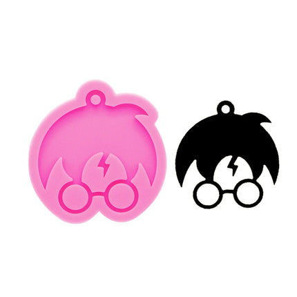 1pc Resin Magic Series Epoxy Keychain Silicone Molds Casting, DIY Fondant Cake Chocolate Mould