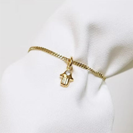 Minimalist Twelve Birthday Stone Light Luxury High Praise Palm Moon Tai Chi Planet Pendant Gold Plated Color Preserved