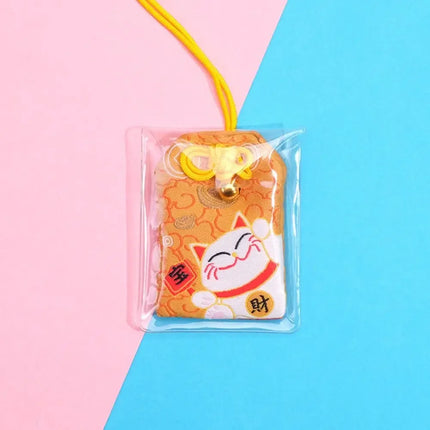 Small Blessing Japanese Prayer Lucky Charm Fortune Omamori Pray Chinese Pendant Beauty Success Couple Keychain Friend Kid Gift