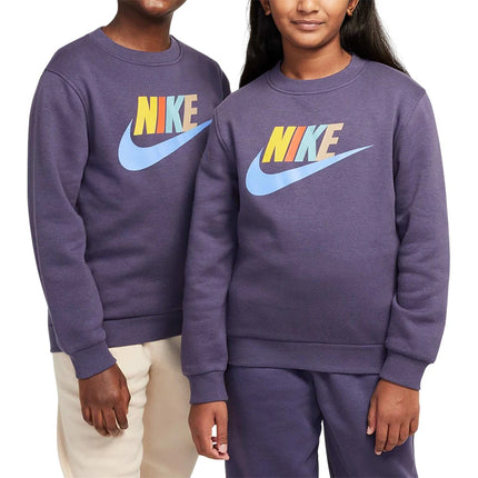 Nike Official Genuine New Big Kid Round Neck Classic Print Fashion Sweatshirt FD2992-573