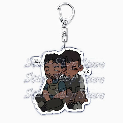 Hot Military Game Ghost Chibis Keychains for Accessories Cod Soldier Soap Simon Riley Keyring Jewelry Fans Friends Gaming Gifts
