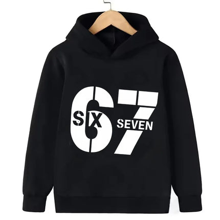 67 Six Seven Hoodies Clothing Italian Brainrot Sweatshirt Children Korean Tops Steal A BrainRot Cartoon Girls Boy Hooded Girls