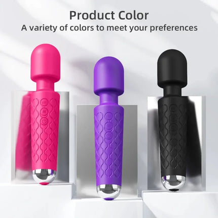 AV Vibrator Wand Personal Massager Clit Stimulator Sex Toy for Women 20 Patterns 8 Speeds Rechargeable Mini Vibrators Adult Toys