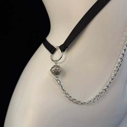 Women's Nipple Clamps Body Chain with Tassel Bells and Pearl Chain Body Restraint SM Fetish Toy Couples Flirtation Adult Toy