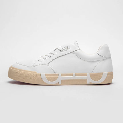 Men's Sneakers Casual Pu Leather Breathable Walking Flat Shoes for Men 2025New Male Tennis Sneaker Soft White  Shoes