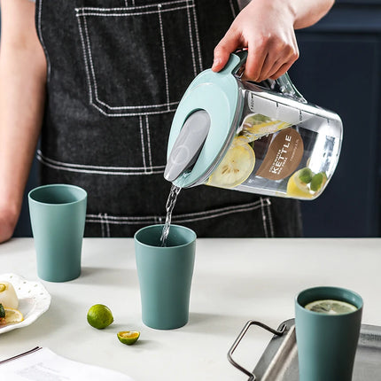 Large Plastic Water Pitcher with Lid Square Water Carafe with Lids BPA Free Water, Tea, or Juice Containers with Lids for Fridge