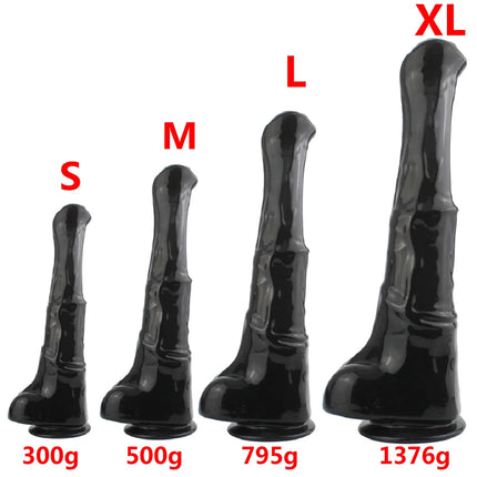 Horse Animal Simulation Dildos With Strong Suction Cup Soft Anal Plugs Fake Monster Penis Huge Manual Vibrator Sex Toys For Gays