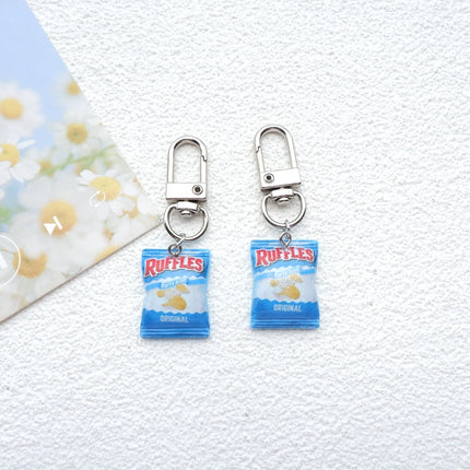 2pcs Cute Snacks Keychain Handmade Bag Jewelry DIY Gifts