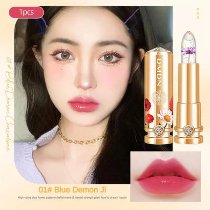 Crystal Petals Color-changing Lipstick Flower Gold Foil Desalination Color Lipstick Soft Delicate Lasting Waterproof Makeup