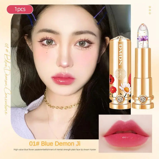 Crystal Petals Color-changing Lipstick Flower Gold Foil Desalination Color Lipstick Soft Delicate Lasting Waterproof Makeup