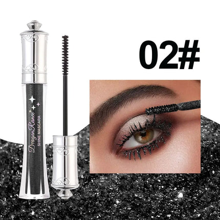 Purple Gold Diamond Mascara Shining Sequins Sweat Proof Glitter Eyelashes Quick Dry Lasting Curling Thick Mascara Shimmer Makeup