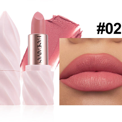 Matte Velvet Lipstick Ice Cream Long Lasting Waterproof Nourishing Moisturizing Highly Pigmented Satin Lip Gloss Non Stick Cup
