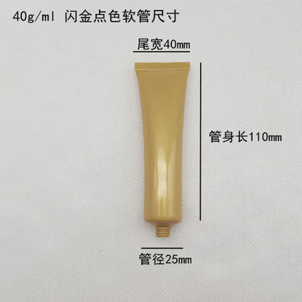 10-100pcs Empty 40ml Soft Tube Pearl Gold Bottle Squeeze Hose for Foundation Lotion Eye Cream BB Cream Serum Cosmetic Container
