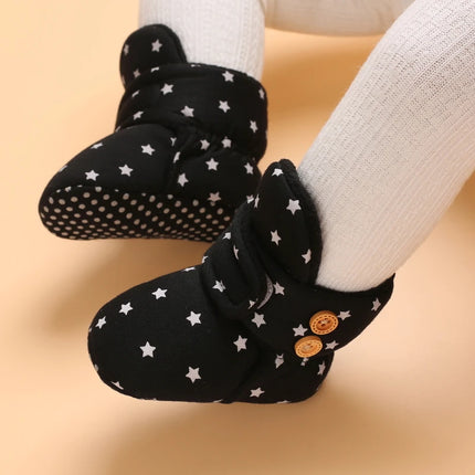 0-18M  Boots For Newborn Baby Girl Snow Boots Winter Thermal Shoes Plush Ankle Boots Winter Baby Boys And Girls Thermal Shoes