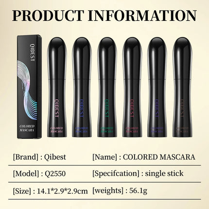Chocolate Brown Mascara Colorful Curling Eyelash Extension Waterproof Fast Drying Lengthening Eye Black Lashes Makeup Lasting