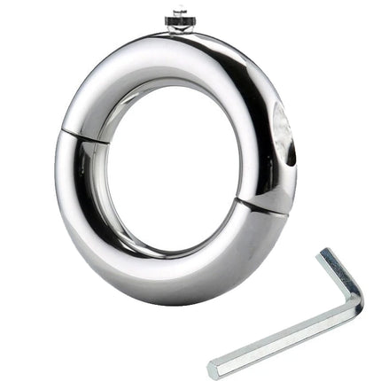1Pc Heavy Metal Chastity Device Male Scrotum Testis Restraint Ball Stretcher Penis Rings Sex Toy for Men Gay Delay Ejaculation