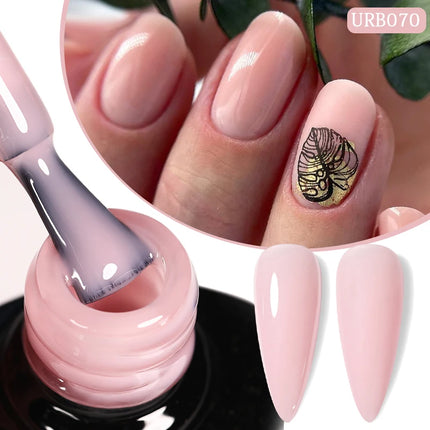 UR SUGAR 7ml Pink Nude Natural Rubber Base Gel Nail Polish Semi Permanent Chrome Sequins Soak Off Construction UV Gel Varnish
