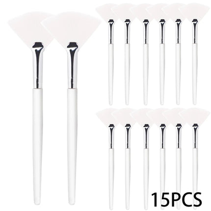 3/9/15 Pieces Facial Fan Mask Brushes Soft Mask Brush Applicator Esthetician Facial Mask Brushes For Women Girls Cosmetic Tools