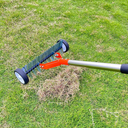Manual Roller Weeder Grass Chopper Multi-functional Lawn Rake Leaf Rake Garden Soil Loosener With Wheels