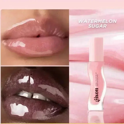 Gisou Original Moisturizing Watermelon Lip Oil Gloss Care Of The Lips Benetitnt For Lips Plumping Exfoliating Plumping Lip Balm