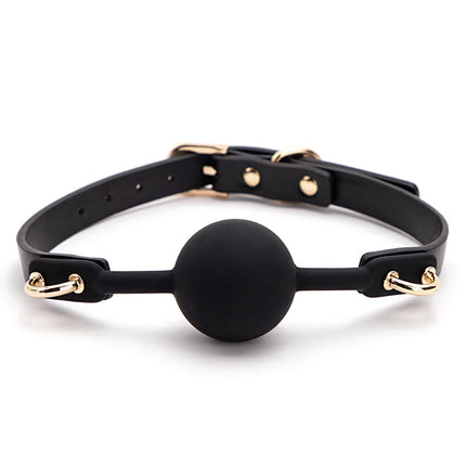 2 Colors Sex Toys For Couples Adult Game Colorful Soft Silicone Ball Gag Oral Fixation PU Leather Conquer Toys Bondage Mouth Gag