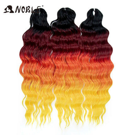 Noble Braiding Hair 300g 24 Inch ANNA Curl Hair Water Wave Twist Crochet Hair Synthetic Rainbow Color Braiding Hair Extensions