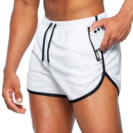 Men's new beach shorts running shorts 3-inch quick drying fitness running fashionable fitness shorts