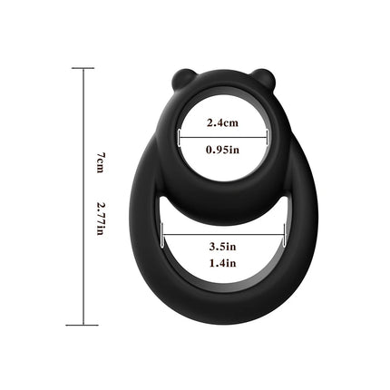1Pc Silicone Penis Ring Bear Cock Ring Dick Scrotum Ball Stretcher Erection Cockring Ejaculation Delay Sex Toys For Men.