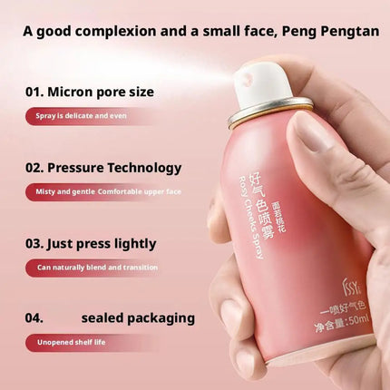 New Liquid Powder Blusher Rosy Cheeks Spray 30ml Waterproof Facial Shadow Highlight Nose Lasting Brightening Rouge Student Girl