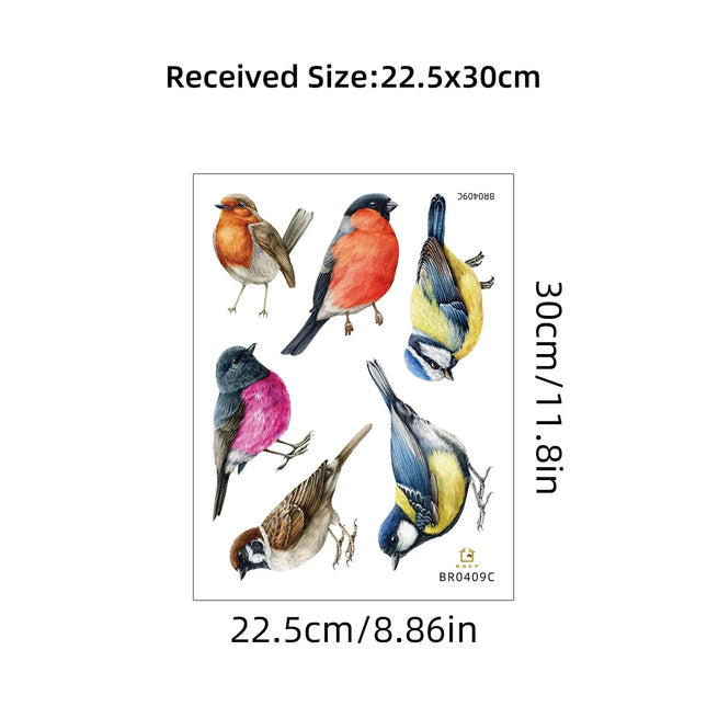 1Pc Watercolor Cute Bird Wall Stickers for Kids Room Wall Decals Living Room Furniture Children's Room Decor Bedroom Decoration