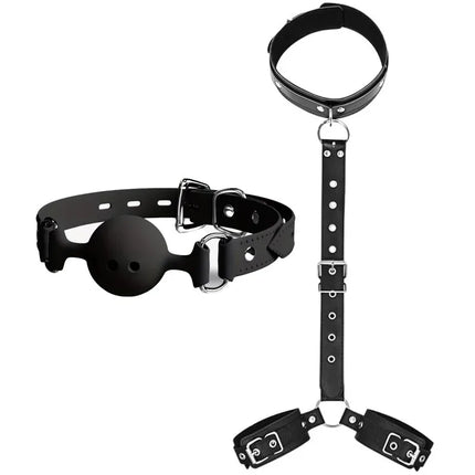 Bondage Kit BDSM Restraints Silicone Mouth Gag Sex Toys For Couples Women Slave Collars Obedience Handcuffs Collars Adult Game18