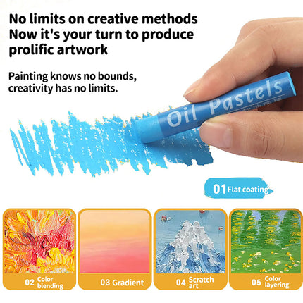 Truecolor 24/36/48 Soft Oil Pastels Set Macaron Morandi Classic Colors Heavy Body Blendable Art Crayons Gift Box for Drawing