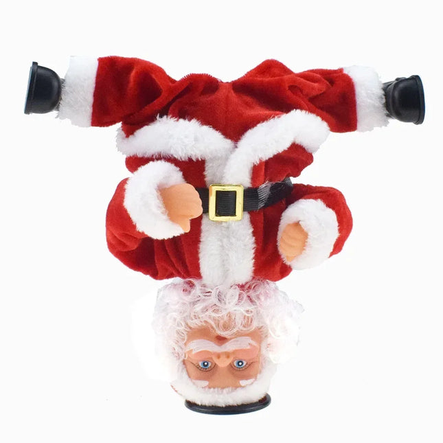 Single Handed Inverted Rotation Santa Claus Music Street Dance Santa Claus Toy Stunt Electric Christmas Toys Christmas Gift