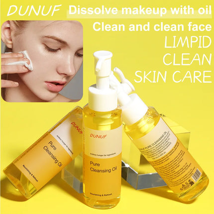 100ML Cleansing Oil with Plant Extracts Deep Pore Cleansing Moisturizes Reduces Blackheads Makeup Remover for Face Skin Care