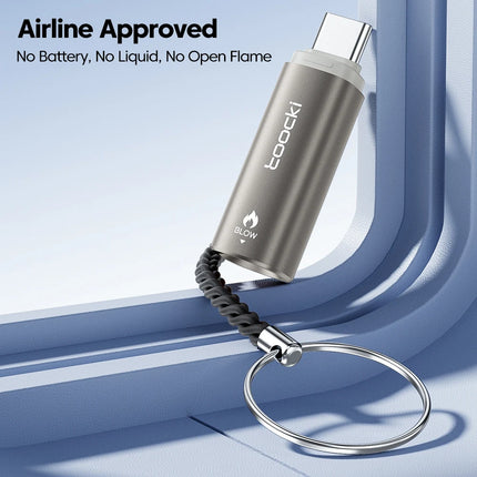 Toocki TG13/14 Type-C Mini Electric Lighter Plug&Play Blow to Light Mobile Cigarette Lighter Flameless Windproof Fast Ignition
