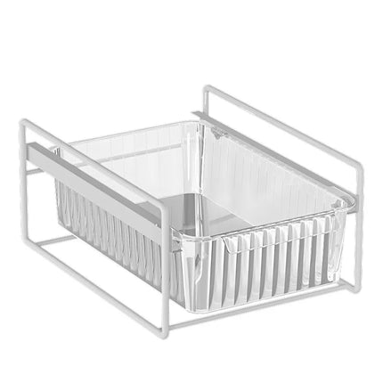 1-3 Tier Under Sink Organizer Pull Out Cabinet Storage Rack Sliding Shelf with Clear Drawers for Kitchen Bathroom Storage Rack