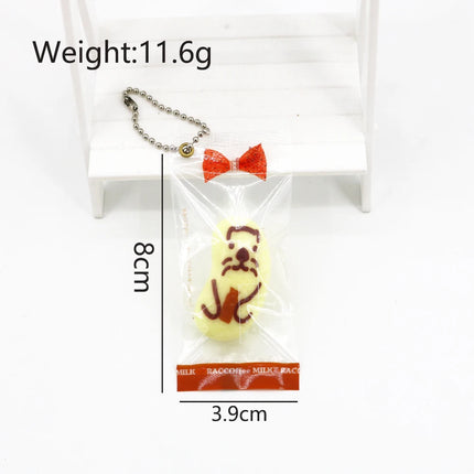 Cross-border new Japanese imitation banana resin key chain, candy snack pendant, Tokyo, gifts, Pendant