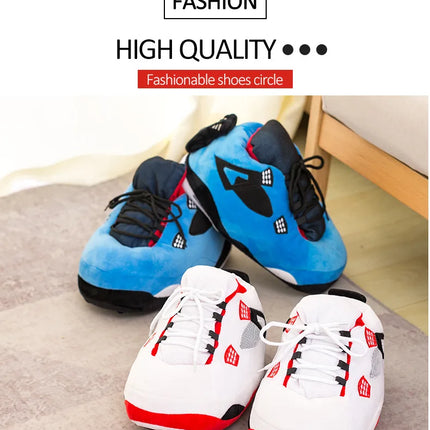Unisex Winter Warm Home Slippers Women/Men One Size Sneakers Lady Indoor Cotton Shoes Woman House Floor Sliders Ladies Slippers