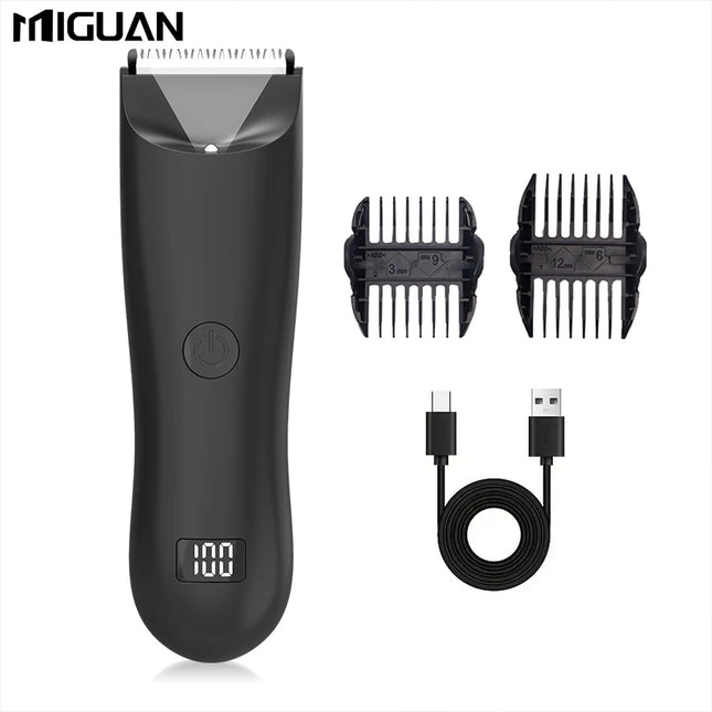 Men's Body Trimmer, Electric Shaver, Electric Inguinal And  Hair Trimmer, Ceramic Blade Male Hygiene Shaver