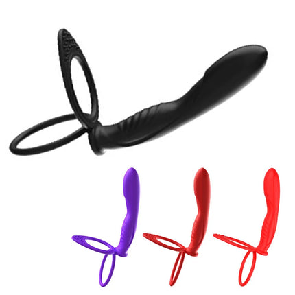 Double Penetration Anal Plug Vibrator Dildo Cock Ring Butt Plug For Men Strap On Penis Vagina Plug Adult Sex Toys For Couples