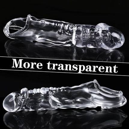 Realistic Penis Extension Cock Sleeve Reusable Silicone Penis Enlarger Delay Condoms For Men Dildo Enhancer Sex Toys