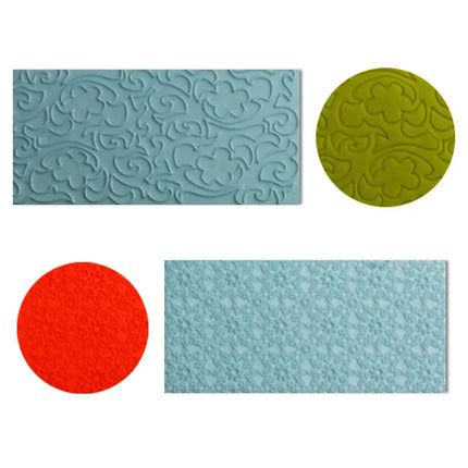 2Pcs/Set Bark Walls Cake Mold Embossed Fondant Brick Wood Grain Bakeware Cutter DIY Mould Pastry Baking Cake Decorating Tools