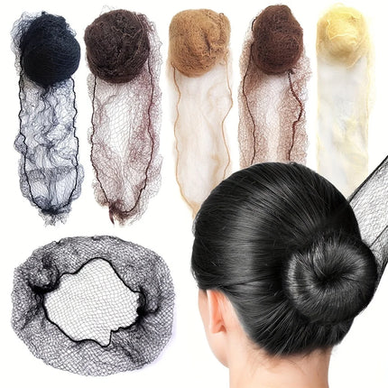 20Pcs Durable Nylon Hair Net For Bun Hair Hair style Tool Black Blonde Brown 5Mm Hair Net For Wigs Mesh Hair Styling Hairnets