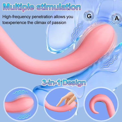 Vibrator Wand Sex Toys Adult Toys Finger Vibrators with 10 Powerful Vibrating Modes for Clitoral and Nipple Stimulation Rose Toy