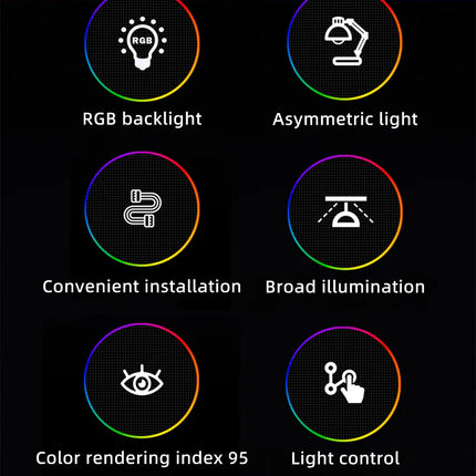USB Stepless Dimming Screen Hanging Lights Curved Screen Monitor Light Bar RGB Background Atmosphere Desk Lamp Monitor Light Bar