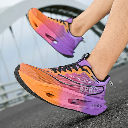 Running Shoes Carbon Board Speciality Marathon Men Sports Breathable Lightweight Women's Comfortable Athletic Nonskid Sneakers