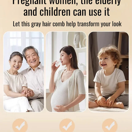 YP1205 Instant Black Covera Waterproof and Sweatproof Hair Dye Stick Disposable White Hair Coloring Comb  Hairline Root Conceale