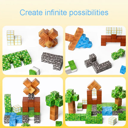 10-500PCS Magnetic Blocks Sets Building Toys Build Mine Magnet World Model STEM Montessori Sensory For Kids Christmas Gifts