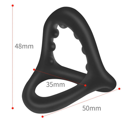 Super Soft Silicone Penis Ring Delay Ejaculation Ball Scrotum Stretcher Triple Cock Ring Cockring BDSM Sex Toys for Men